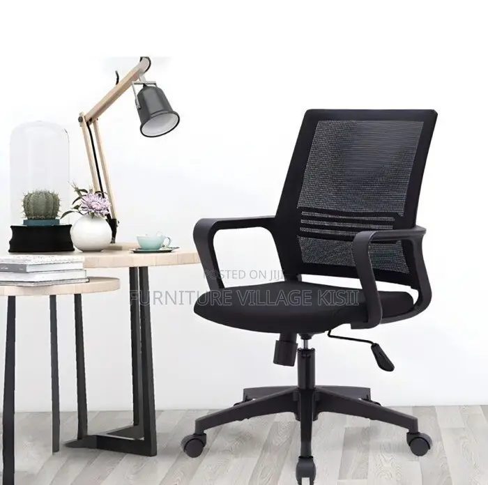 Office Chair; Black Mesh Office Chair