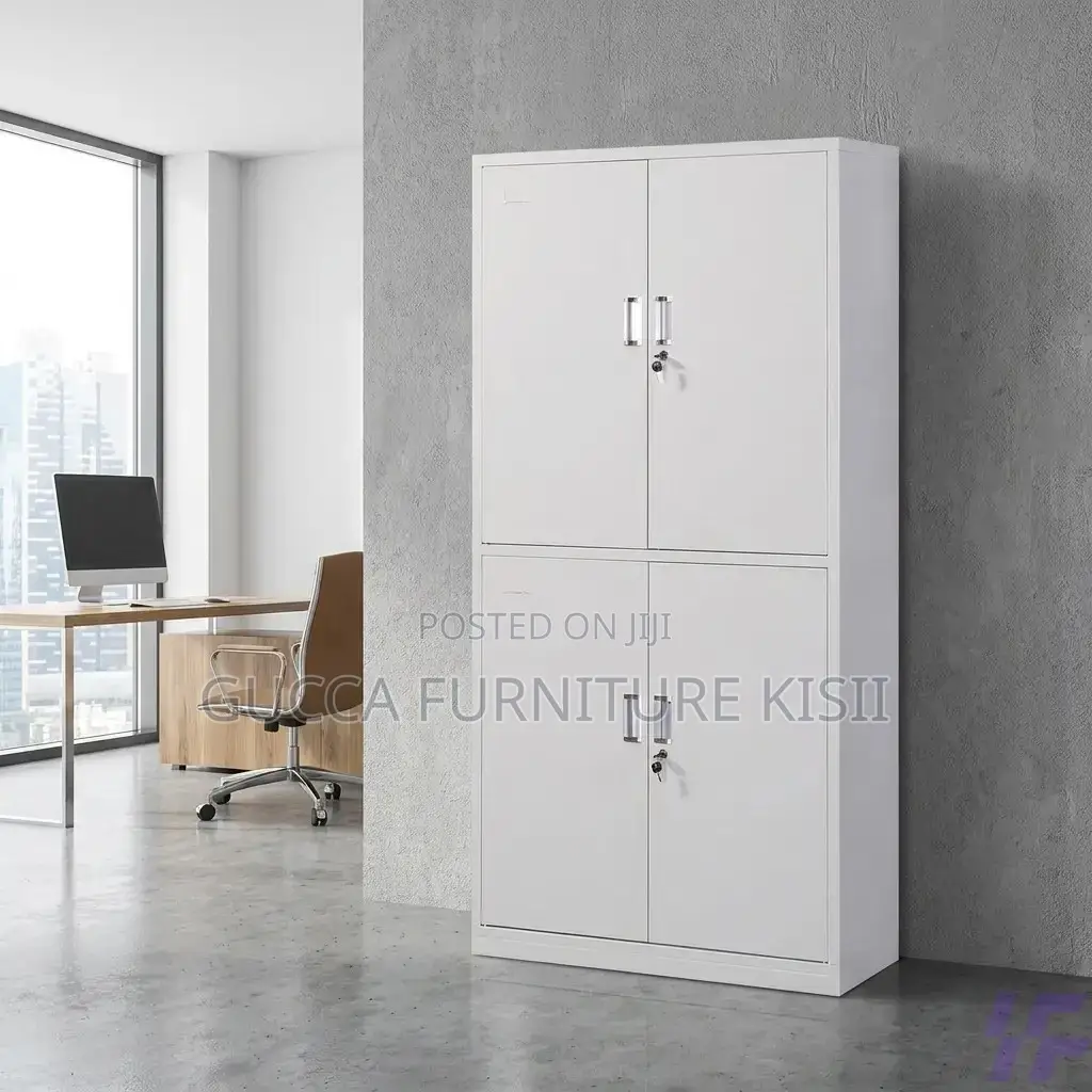 Office Cabinet; 4 Doors Lockable Storage Cabinet