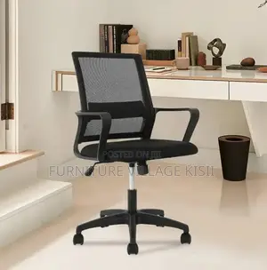 Office Chair; Black Mesh Office Chair