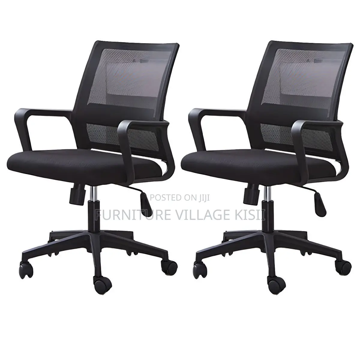 Office Chair; Black Mesh Office Chair