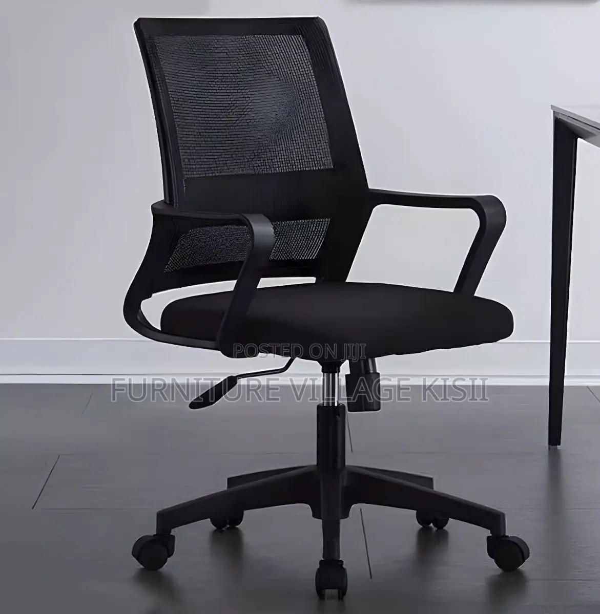 Office Chair; Black Mesh Office Chair