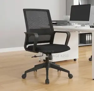 Office Chair; Black Mesh Office Chair
