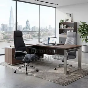 Office Chair; Leather High-Back Executive Office Chair