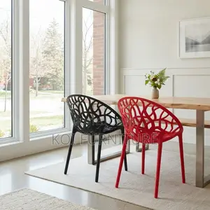 Home Chairs; Plastic Armless Stackable Dining Chair