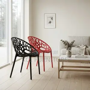 Home Chairs; Plastic Armless Stackable Dining Chair