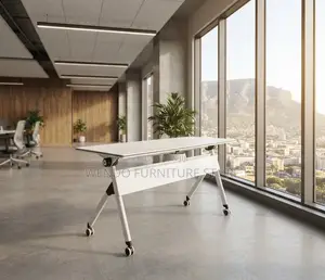 Office Desk; Mobile White Folding Conference Halls Tables