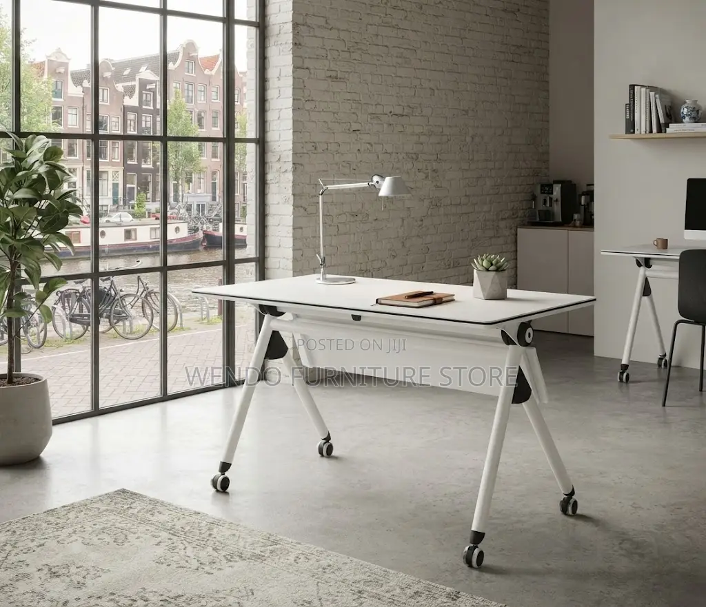 Office Desk; Mobile White Folding Conference Halls Tables