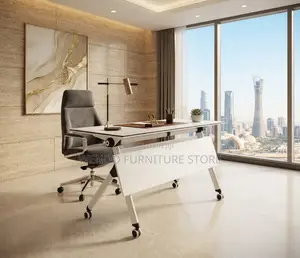 Office Desk; Mobile White Folding Conference Halls Tables