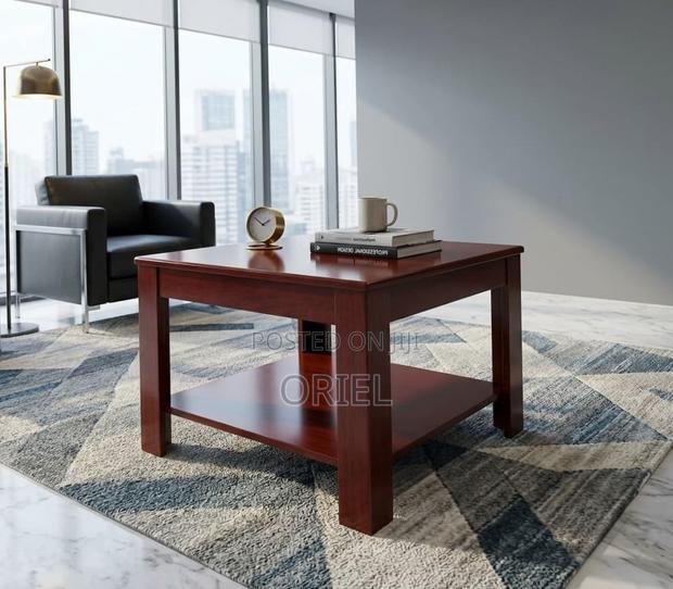 Coffee Table : Square Wooden Office Coffee Table - thumbnail 3