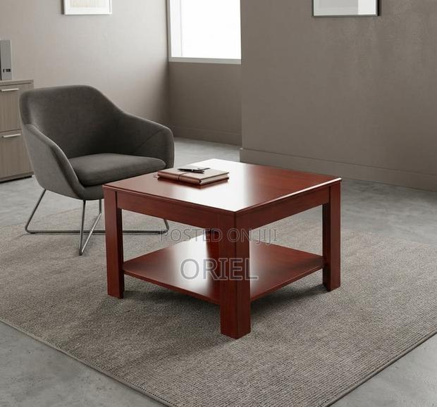 Coffee Table : Square Wooden Office Coffee Table - thumbnail 4