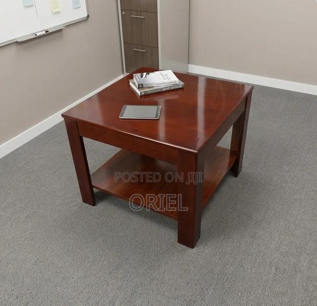 Coffee Table : Square Wooden Office Coffee Table - thumbnail 10