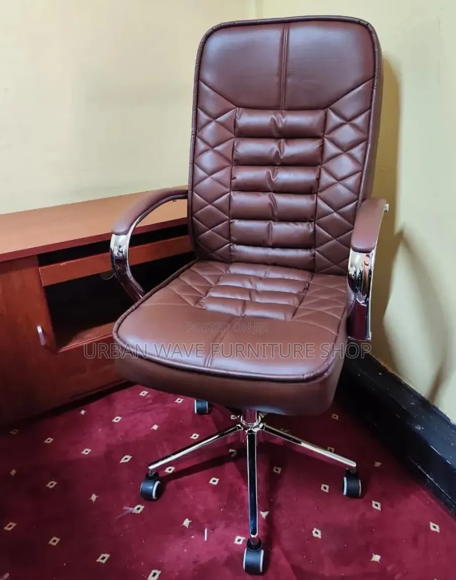 Executive Brown Leather Office Chair