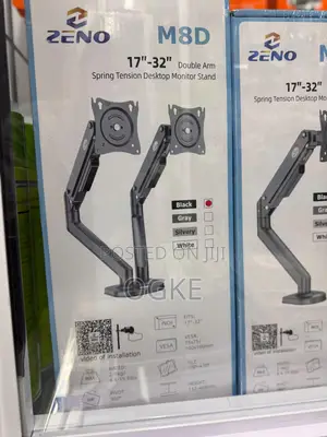Zeno M8D Double Arm Spring Tension Desktop Monitor Stand