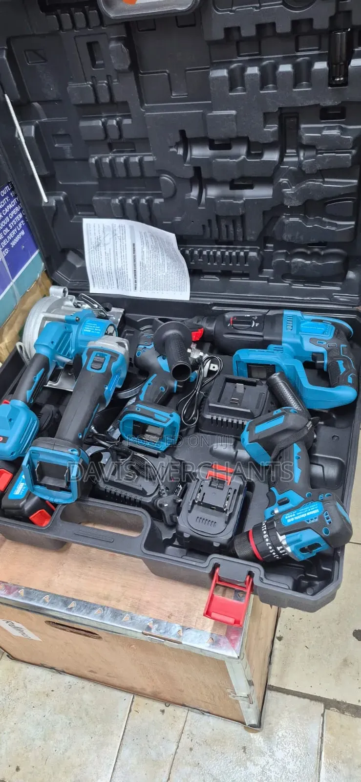 4 in 1 Tools Combo Cordless Circular Saw,grinder,drill, Rotary Hammer