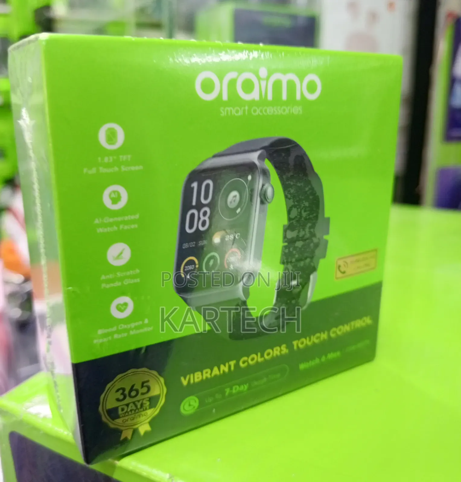 Oraimo 1.83" TFT Full Touch Smartwatch – Watch 6 Max