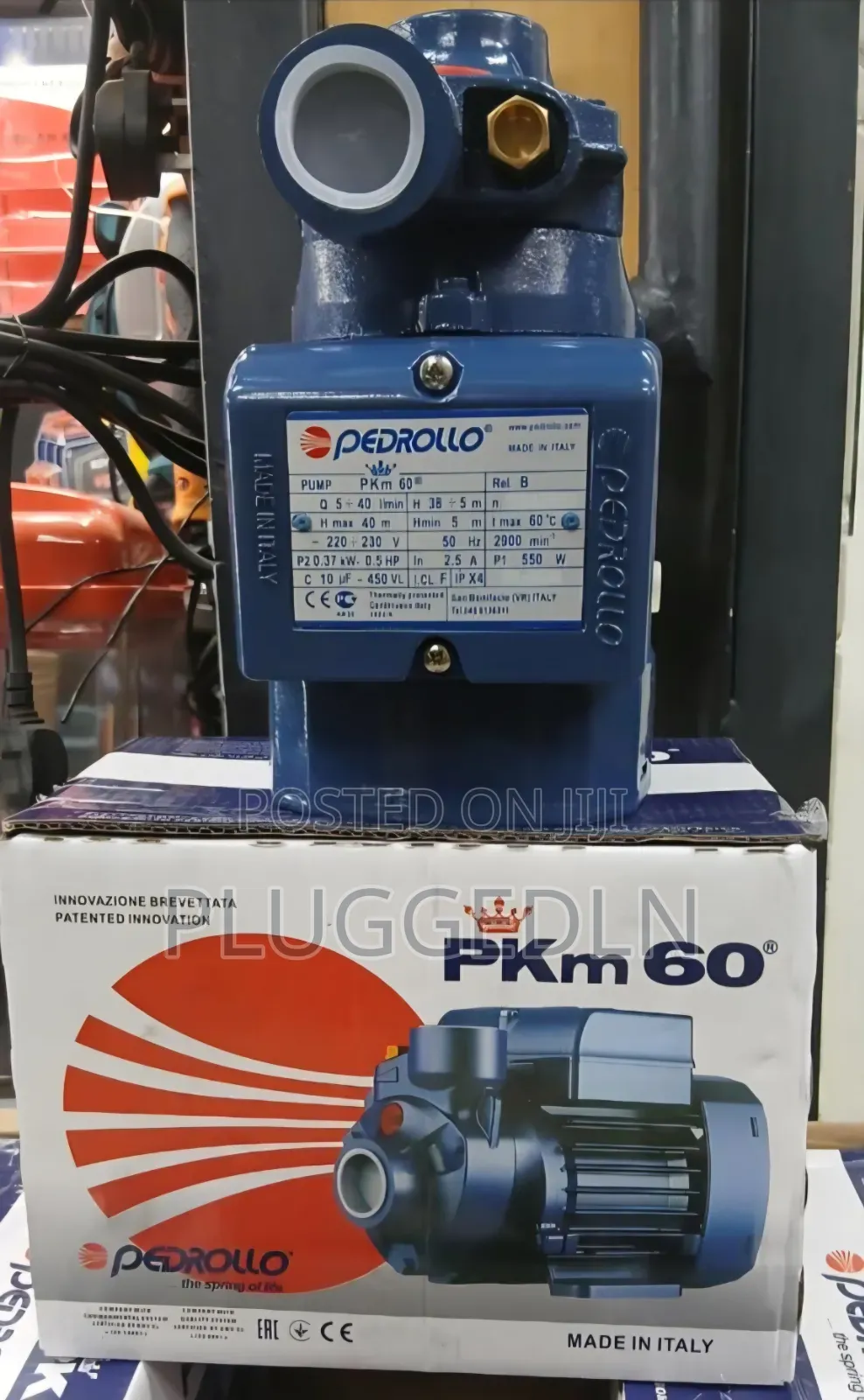 Pedrollo 0.5Hp Peripheral Impeller Water Pump