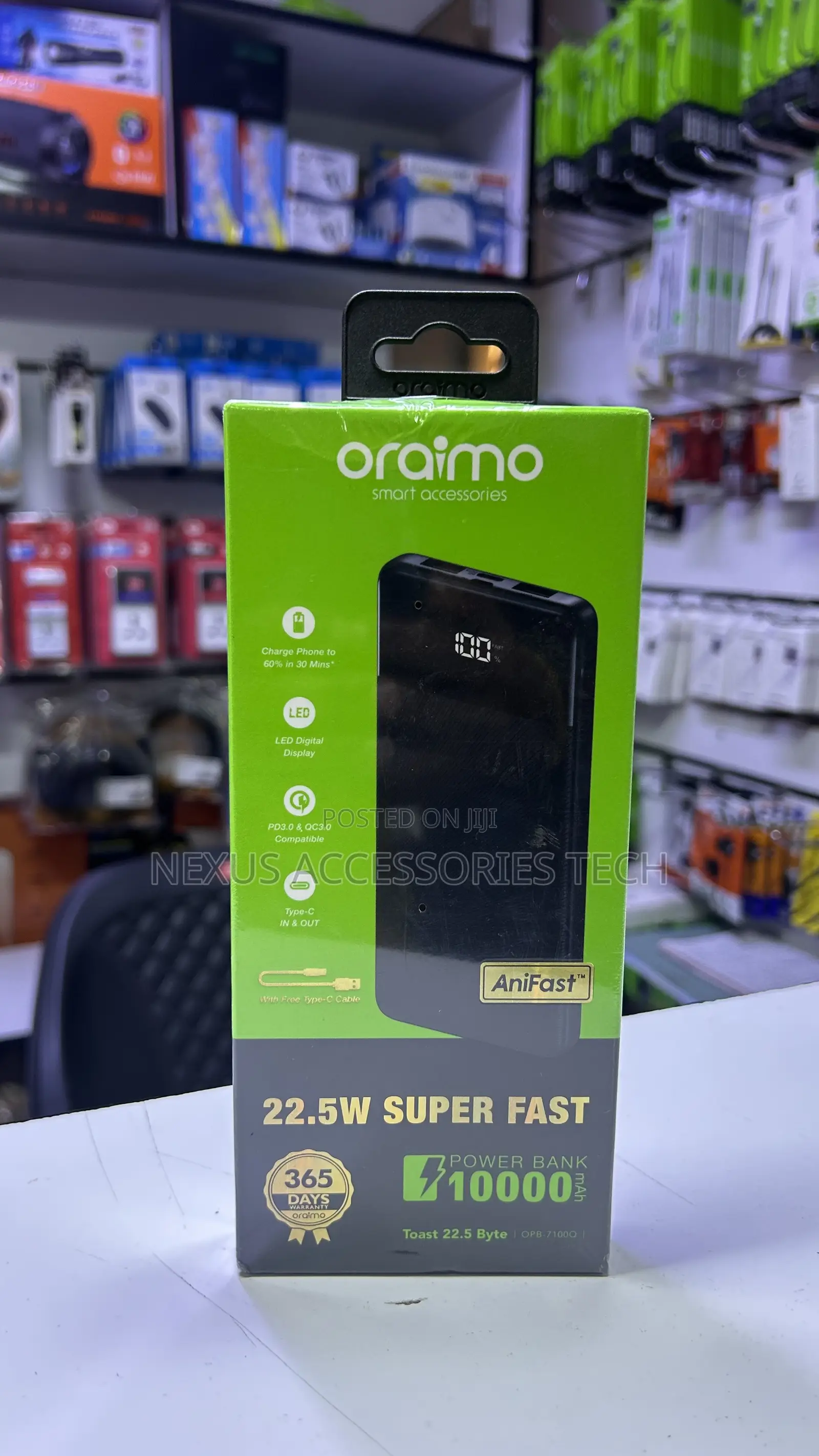 Oraimo Toast 22.5 Byte 10000mAh 22.5W Fast Charging Power Bank