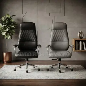 Office Chairs; Leather Executive Office Chair With High Support Back
