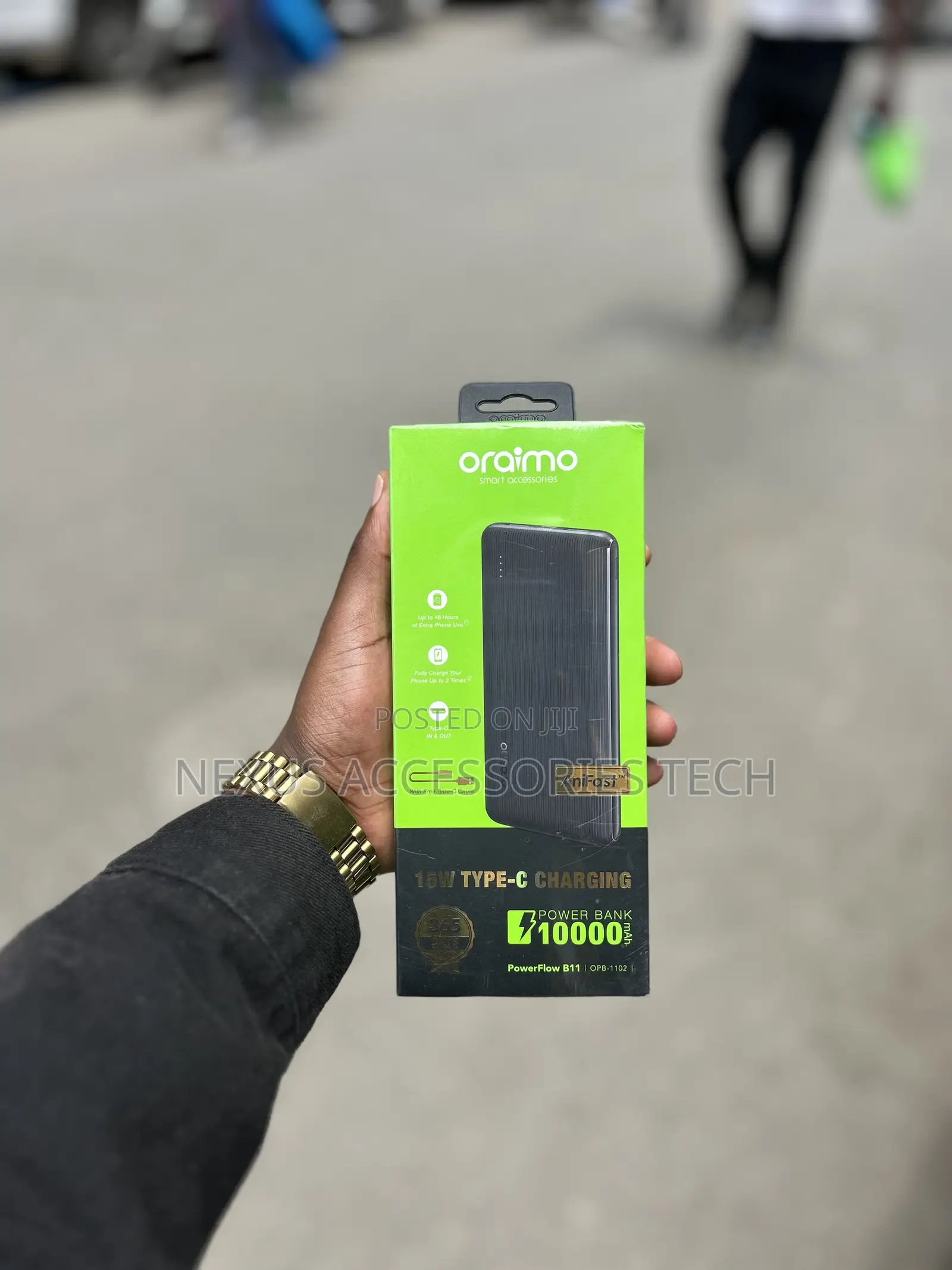 Oraimo PowerFlow B11 10000mAh 15W Type-C Fast Charging Power Bank