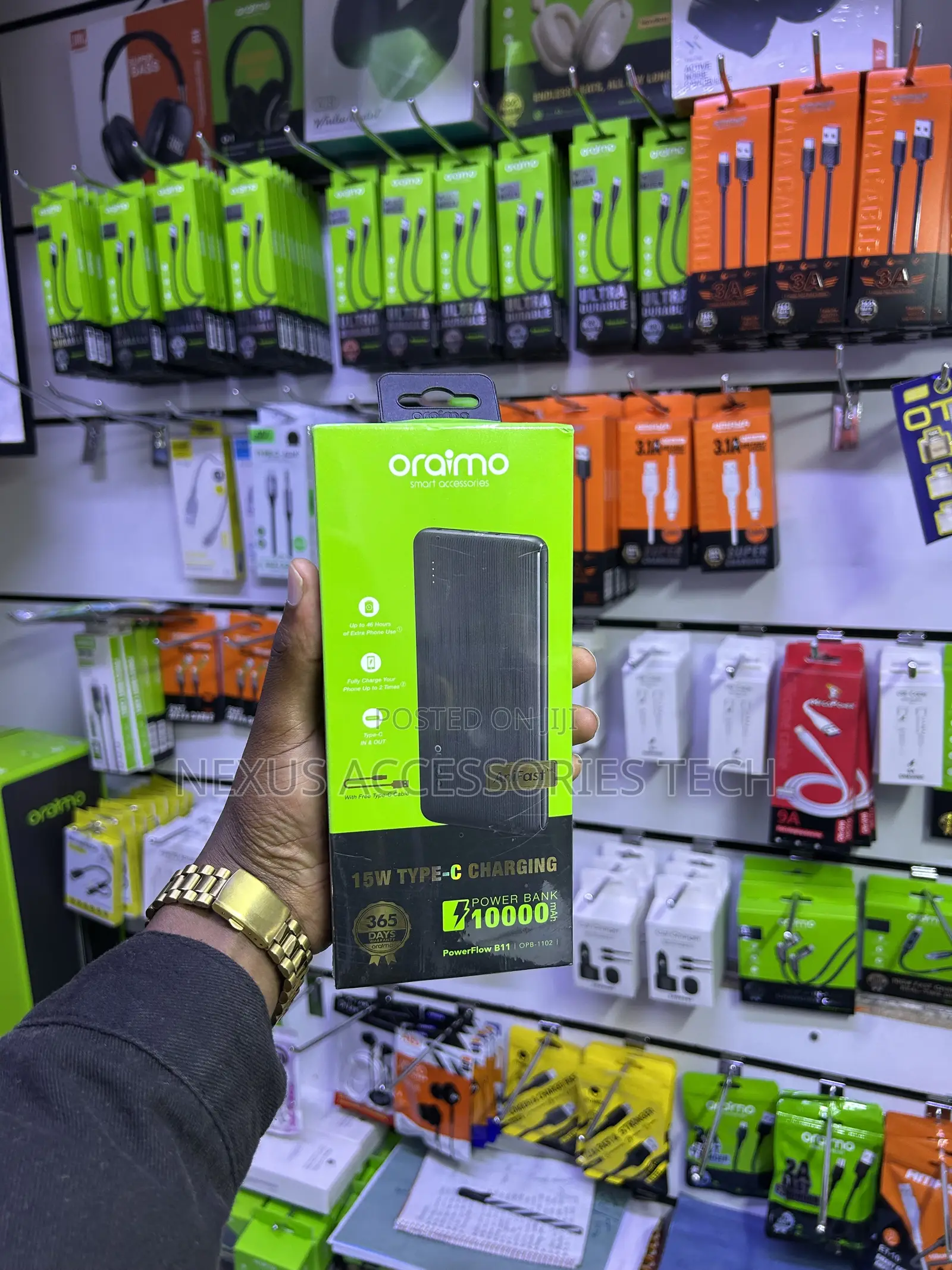 Oraimo PowerFlow B11 10000mAh 15W Type-C Fast Charging Power Bank
