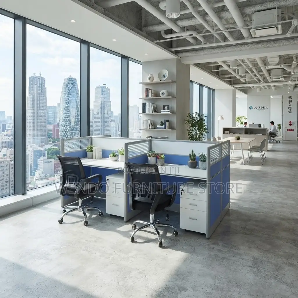 Office Workstation; Two Persons Office Employees Office Workstation
