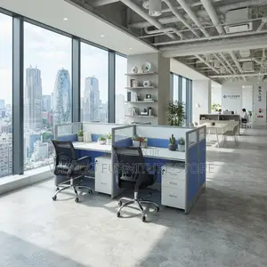 Office Workstation; Two Persons Office Employees Office Workstation