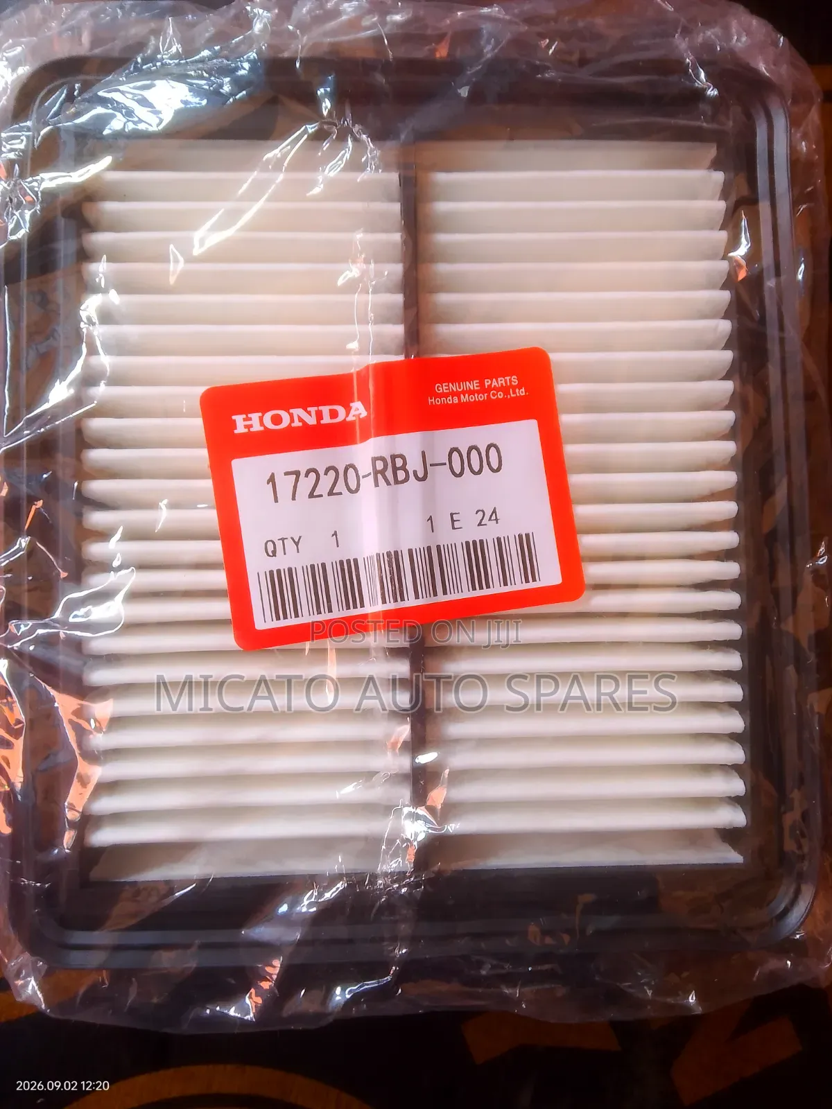 Genuine Honda Air Filter  17220-RBJ-000