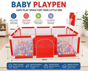 Baby Playpen Portable Safety Play Yard – Secure Indoor Activity Area