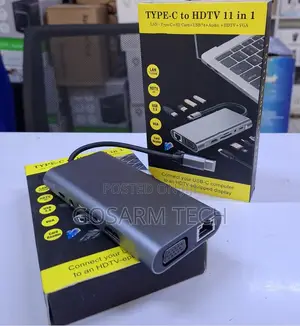 Type-C 11-in-1 Hub / 11-Port USB-C With LAN, HDMI, VGA, USB & Type-C