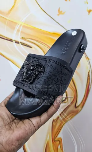 Versace Black Medusa Slides