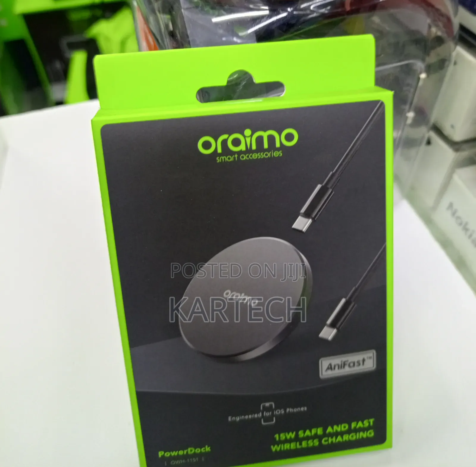 Oraimo Wireless Fast Charging Pad – 15W PowerDock