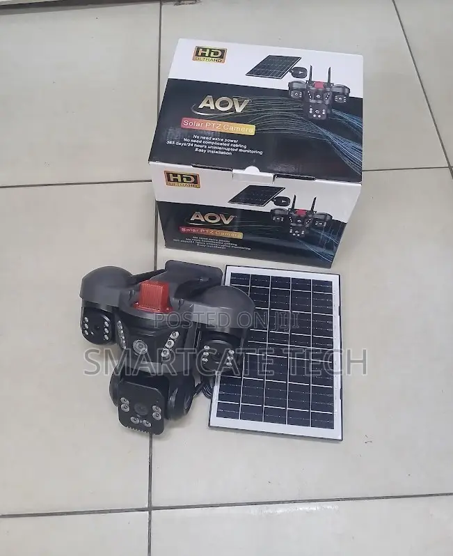 AOV 3 Lens 4G Solar Security Camera – V380 HD CCTV