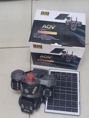 Triple Lens AOV V380 4G Solar CCTV Camera – Night Vision