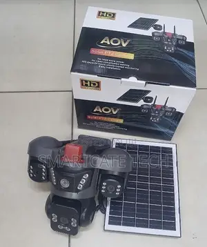 AOV Triple Camera 4G Solar CCTV – V380 PTZ Security System