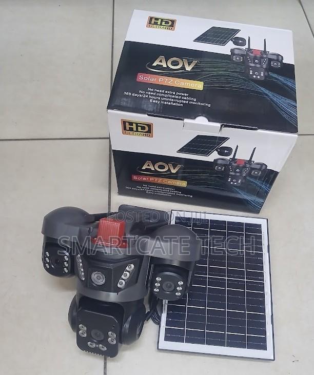 AOV Triple Camera 4G Solar CCTV – V380 PTZ Security System