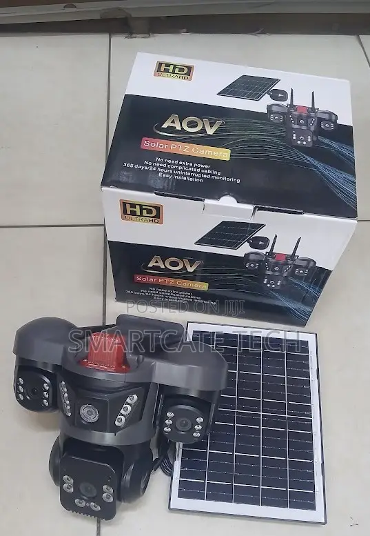 V380 Triple Lens AOV Solar Camera – 4G SIM Outdoor CCTV