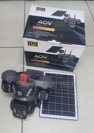 AOV 4G Solar Triple Lens V380 CCTV Camera – HD PTZ Security