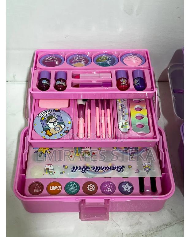 Girls Makeup Set Multilayer Kids Makeup Suitcase Toys Kit Gift