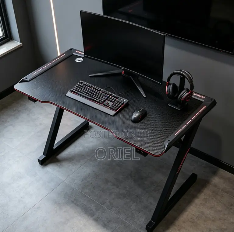 Home Office Gaming Desk With Light : Modern Gaming Desk