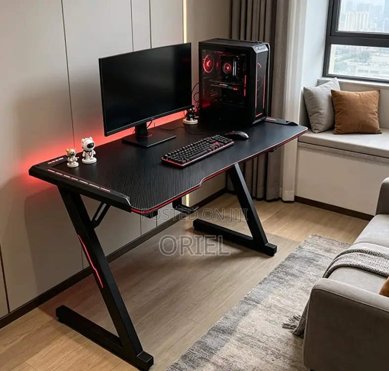 Home Office Gaming Desk With Light : Modern Gaming Desk