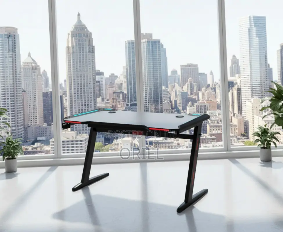 Home Office Gaming Desk With Light : Modern Gaming Desk