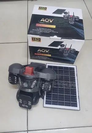 Aov 4g Sim Solar CCTV Camera – Triple Lens V380 PTZ