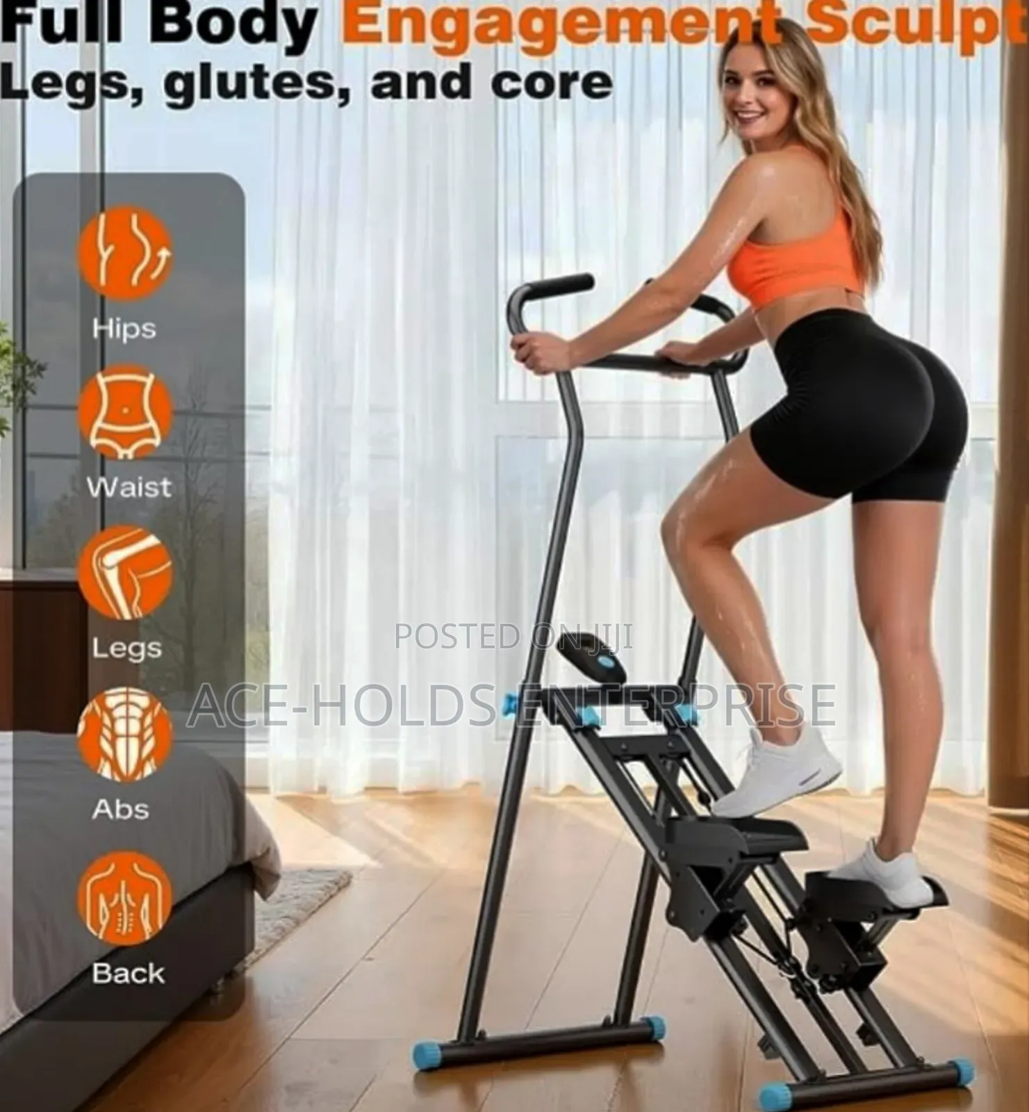 Stair Stepper Climber Stride Machine Home/ Gym - Adjustable Resistance