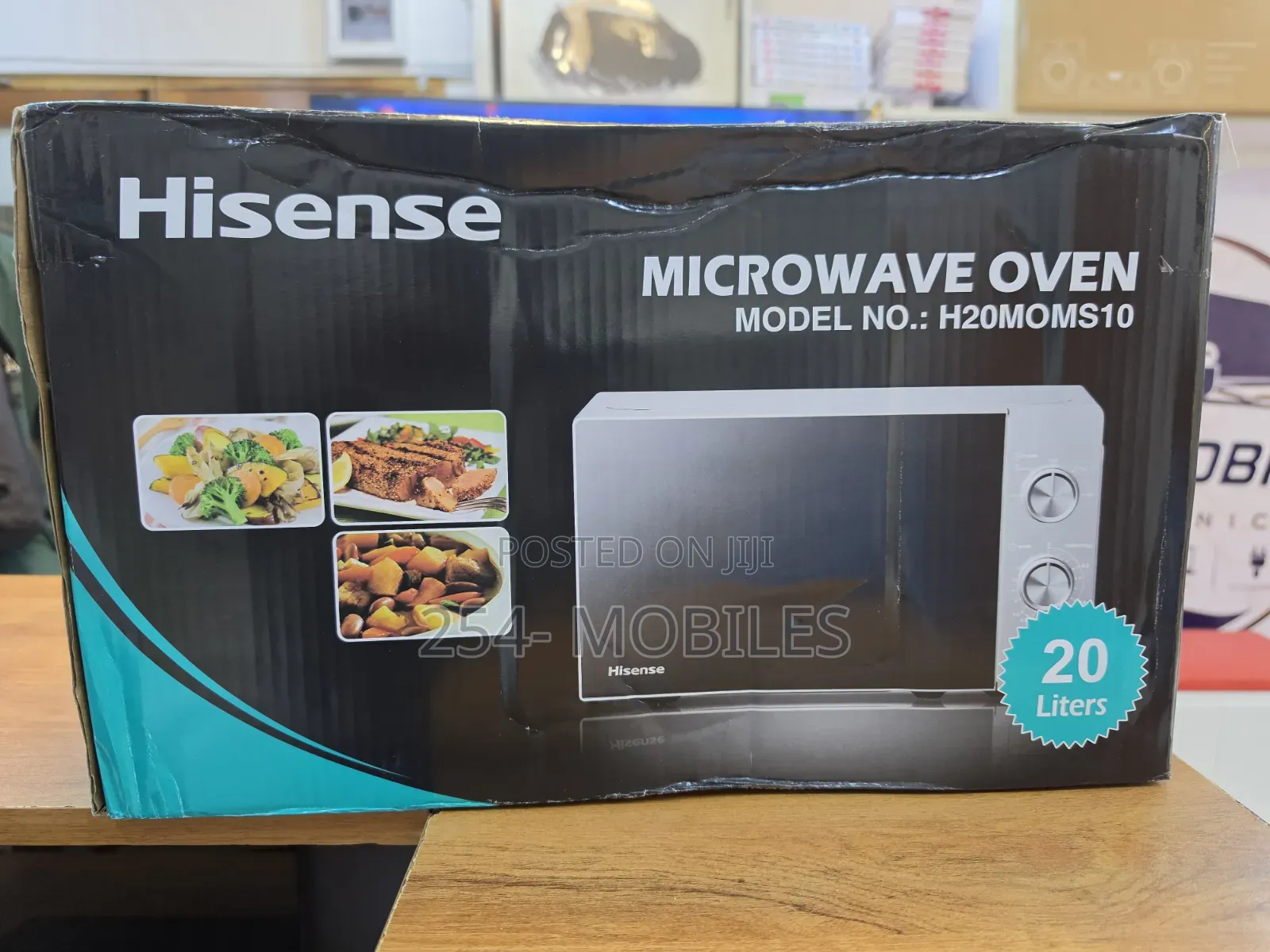 Hisense H20-Moms10 Mechanical Solo Microwave Oven, 20L - Silver