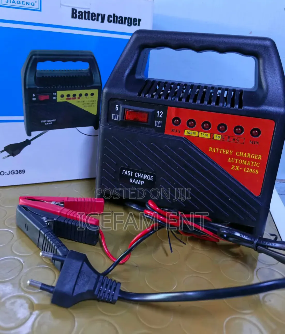 Jiageng 6v/12v Battery Charger/6a Battery Charger