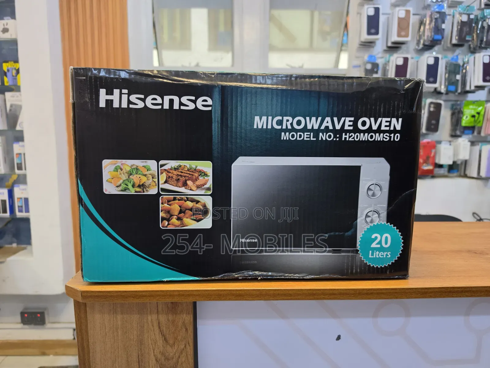 Hisense H20-Moms10 Mechanical Solo Microwave Oven, 20L - Silver