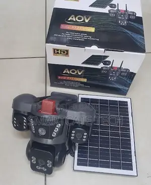 AOV V380 Triple Camera Solar CCTV – 4G Outdoor Security System