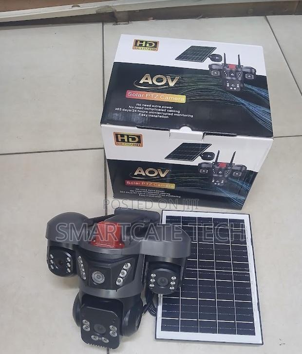 AOV Smart Triple Lens 4G Solar Camera – V380 Outdoor CCTV