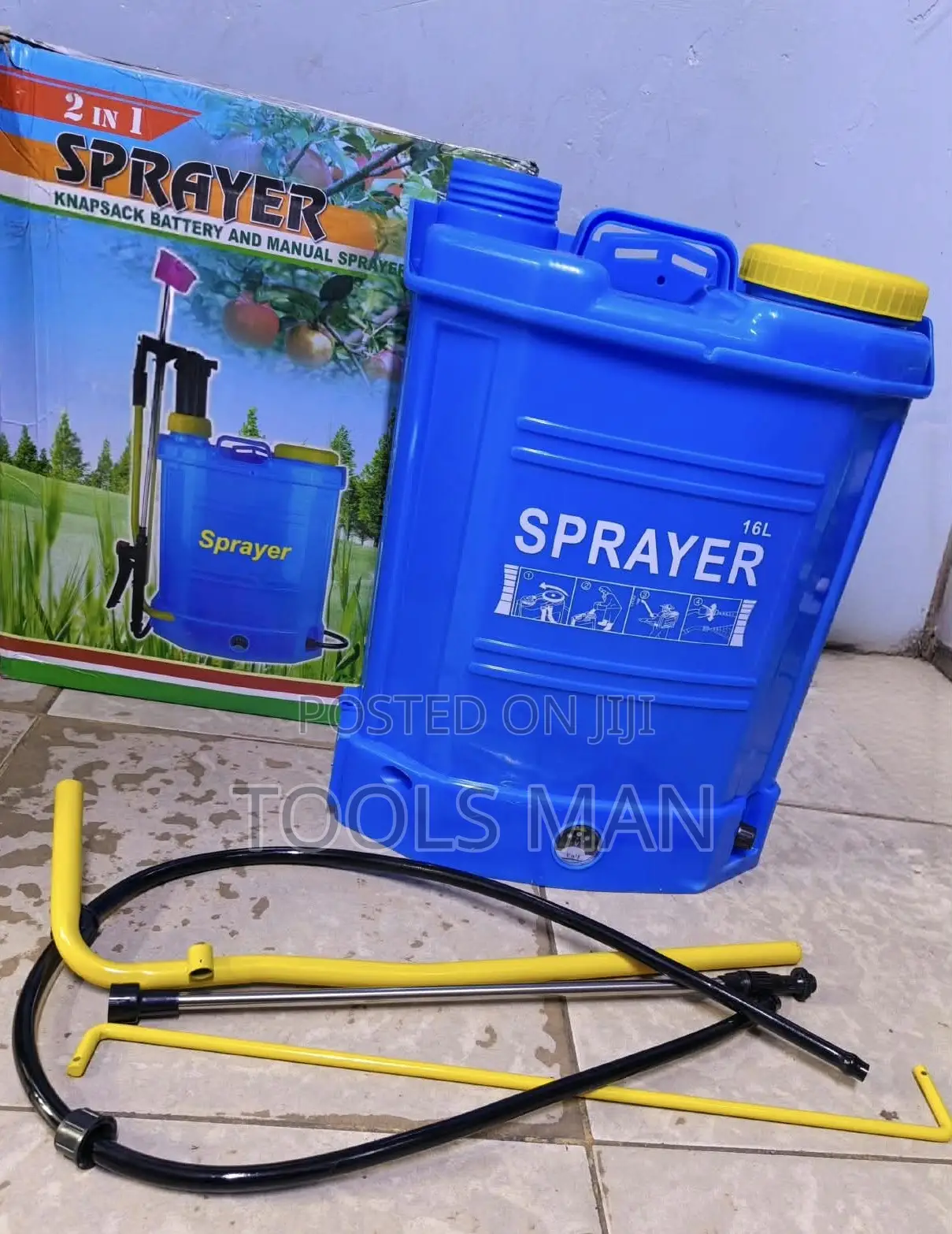 2-in-1 Knapsack Battery and Manual Sprayer. .
