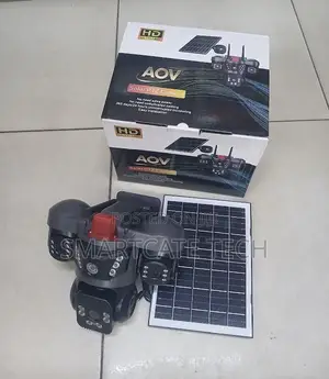 4G AOV V380 Triple Lens Solar CCTV – Wireless Outdoor Security Cam